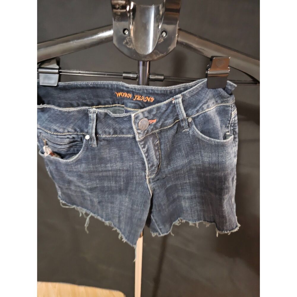 Worn Jeans Cut-Off Denim Shorts - Size 4 / 27